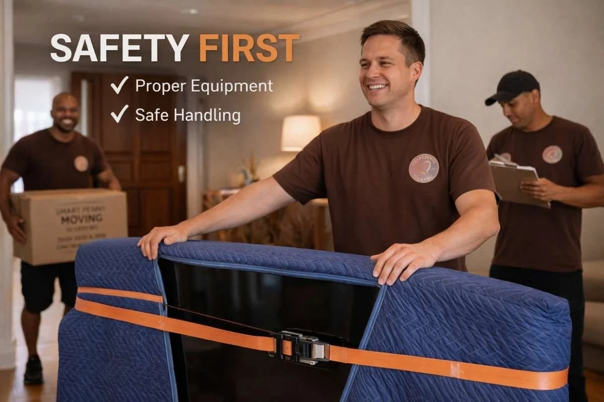 Smart Penny Moving commercial crew in Belmont