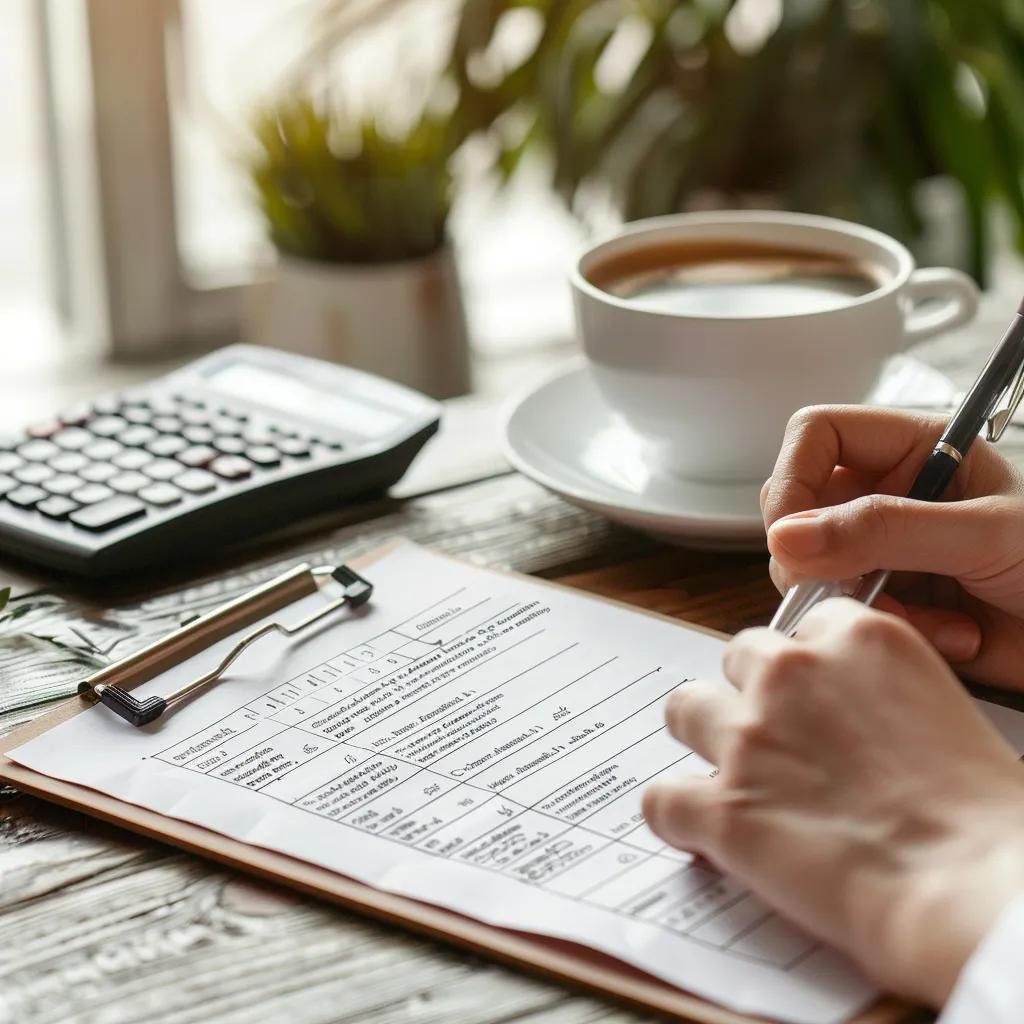 Person reviewing a detailed moving estimate, highlighting the importance of transparent pricing