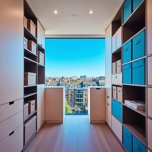 Different storage options in an urban setting, showing organized units and easy access