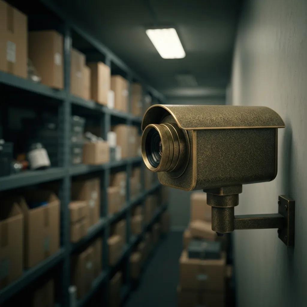 Security camera monitoring storage units for continuous protection