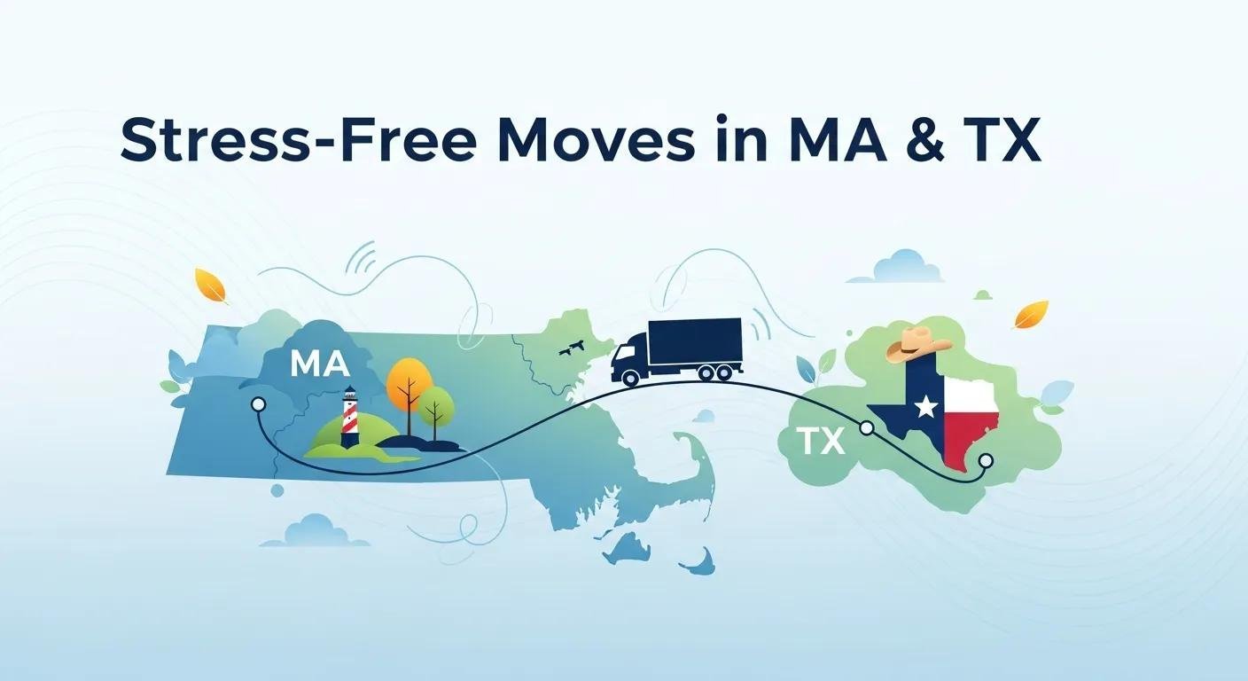 Stress-Free Moves in MA & TX
